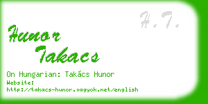 hunor takacs business card