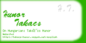 hunor takacs business card